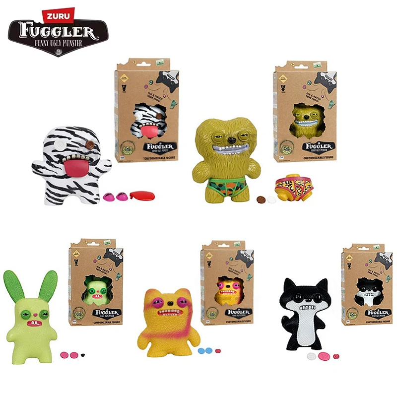 

Fuggler Action Figures Replaceable Accessories Assemble Doll Creative Matching Teeth Monster Ugly Cute Funny Cartoon Model Toys