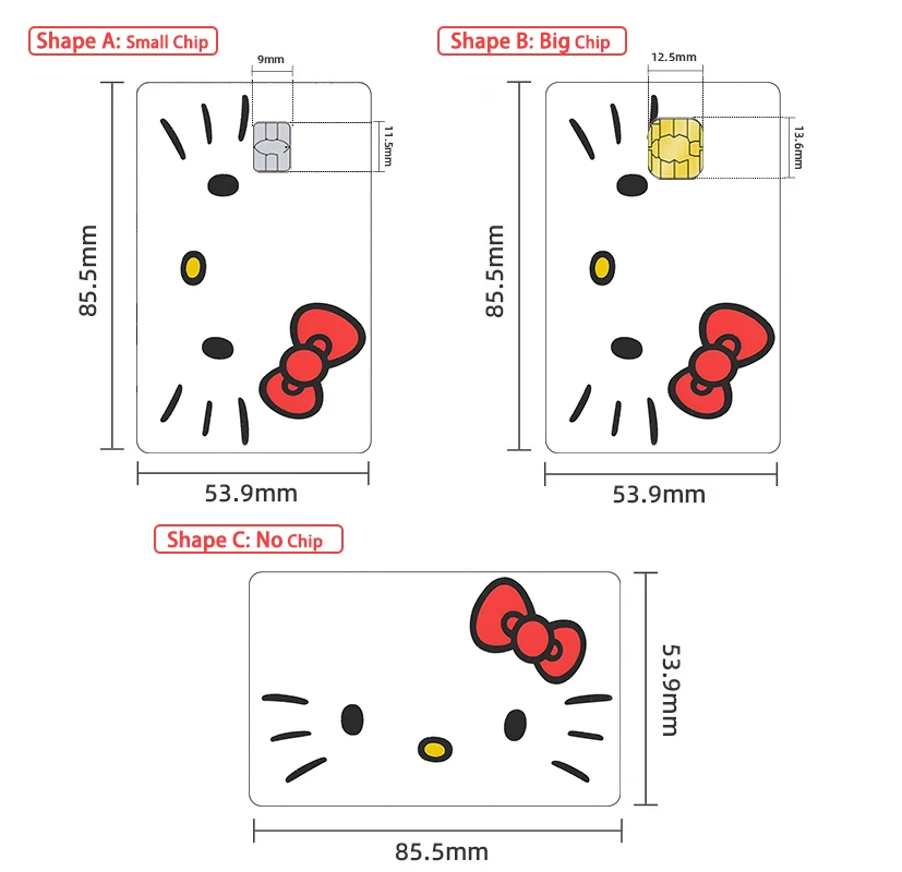ملصقات غير لامعة لبطاقة الائتمان الكرتونية من Rilakkuma وKiiroitori لمجموعة VISA JCB و Mastercard Beautify Decorate Girl