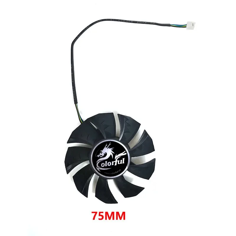 Ventilador GPU para Geforce colorido, Novo refrigerador GPU para RTX 3060, 3070, 3080, TI 3090, NB, 12G-V, 87mm, 4Pin, 8mm