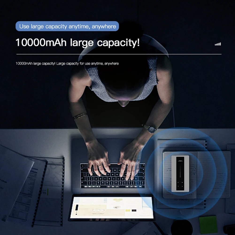Router WiFi 4G LTE USB Hotspot portatile di tipo C 10000mAh 150Mbps con antenna esterna Indicatore LED Adattatore di rete wireless