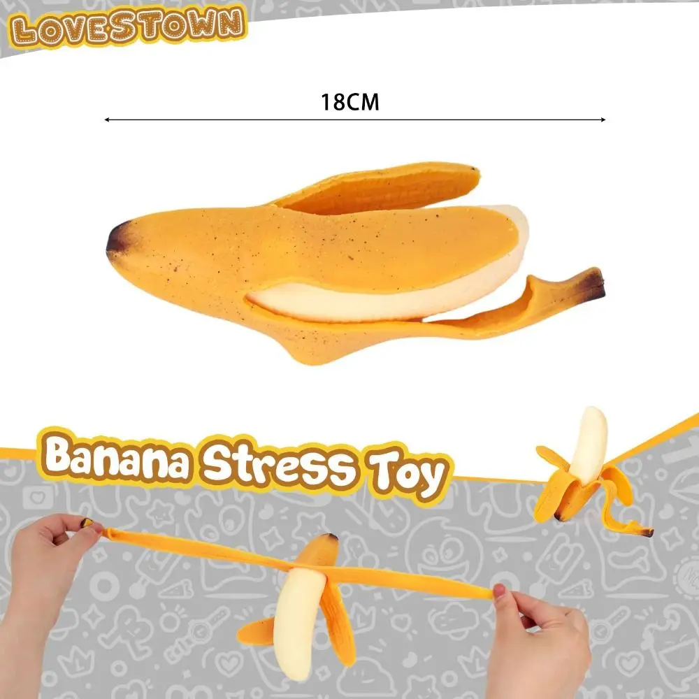 Anti-ansiedade perfumado banana squeeze brinquedo fidget fruta estresse brinquedo sensorial artificial para crianças adultos