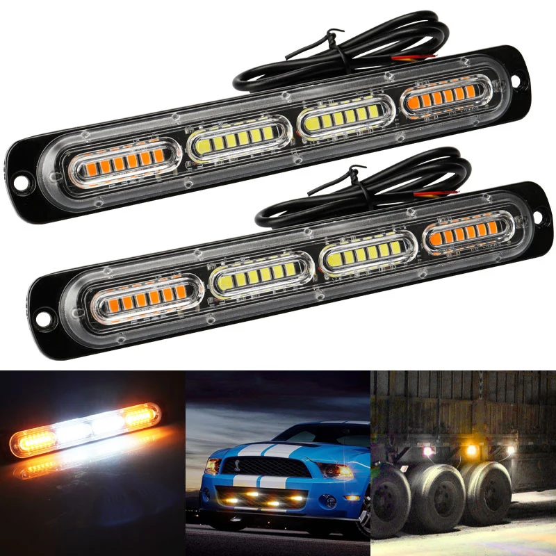 

LED Strobe Side Marker Light Grill Lamp Truck Trailer Flashing Clearence Front Rear Indicators Light Breakdown Emergency Light