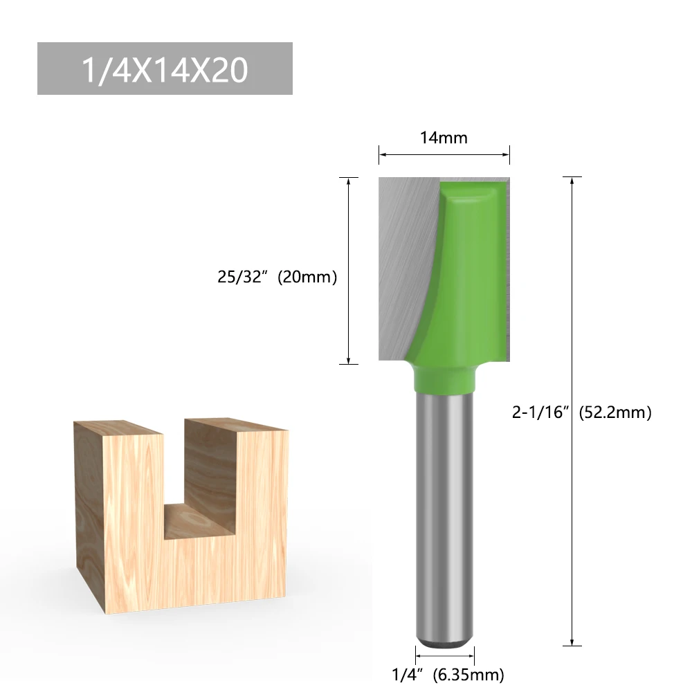 1/4-Zoll-Schaftfräser-Set, TCT-Bodenfräser, 13-teiliges Holzschlitzwerkzeug mit verschiedenen Schnittlängen (10-32 mm) – Detail 5