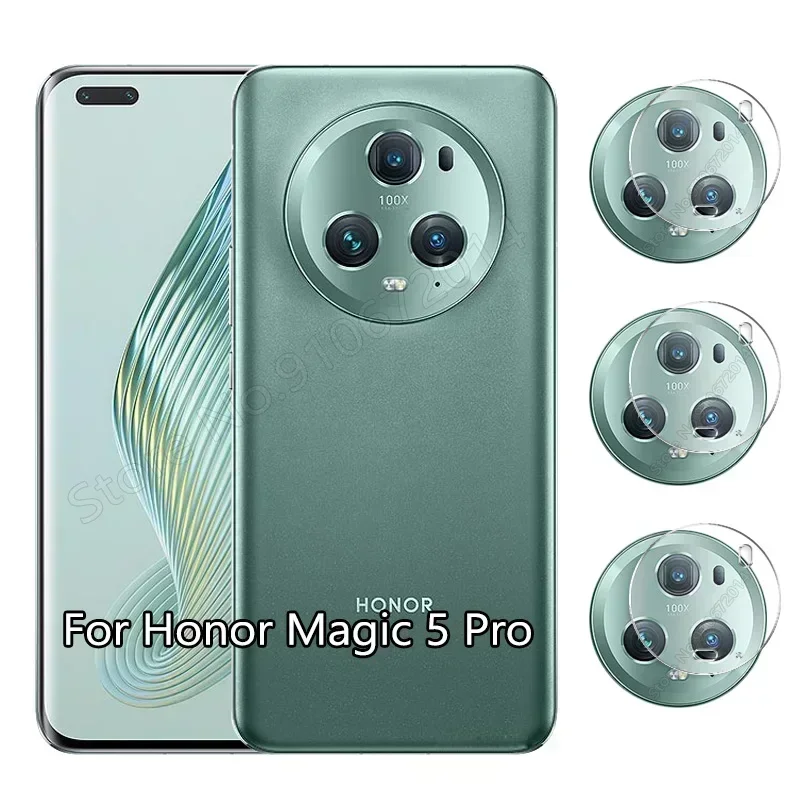 3ชิ้นสำหรับ Honor Magic 5 6 Lite 4 PRO เลนส์กล้องถ่ายรูปป้องกันสำหรับเกียรติยศ X9A X9b X8A X8b X7A X7b X7 X8 X9ฟิล์มหลังเลนส์ไม่ใช่กระจก