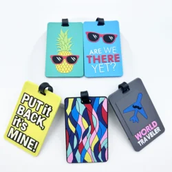 1 STKS Bagagelabels Reisaccessoires Siliconen Koffer Tags Mode Stijl Silicon Draagbare Reislabel ID Adreshouder