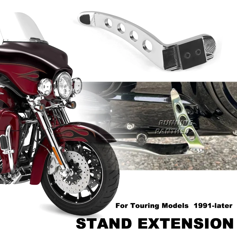 

Для Harley Touring CVO Road Electra Street King Glide 1991-UP аксессуары для мотоциклов подставка удлинитель ножная педаль Kickstand Black