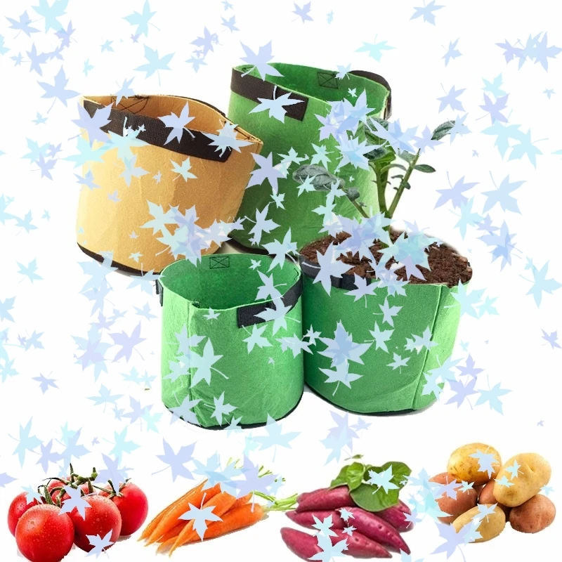 2/5/7 Gallon Panting Grow Bag Flower Pot For Tree Plant Nursery Pots Vegetable Potato Growing Planters Supplies Garden Tools A2