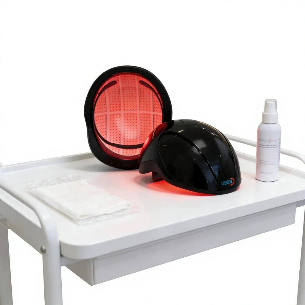 Professional 552 Light Source Helmet With High Intensity VCSEL Output Multiple Modes Wireless Rechargeable Design