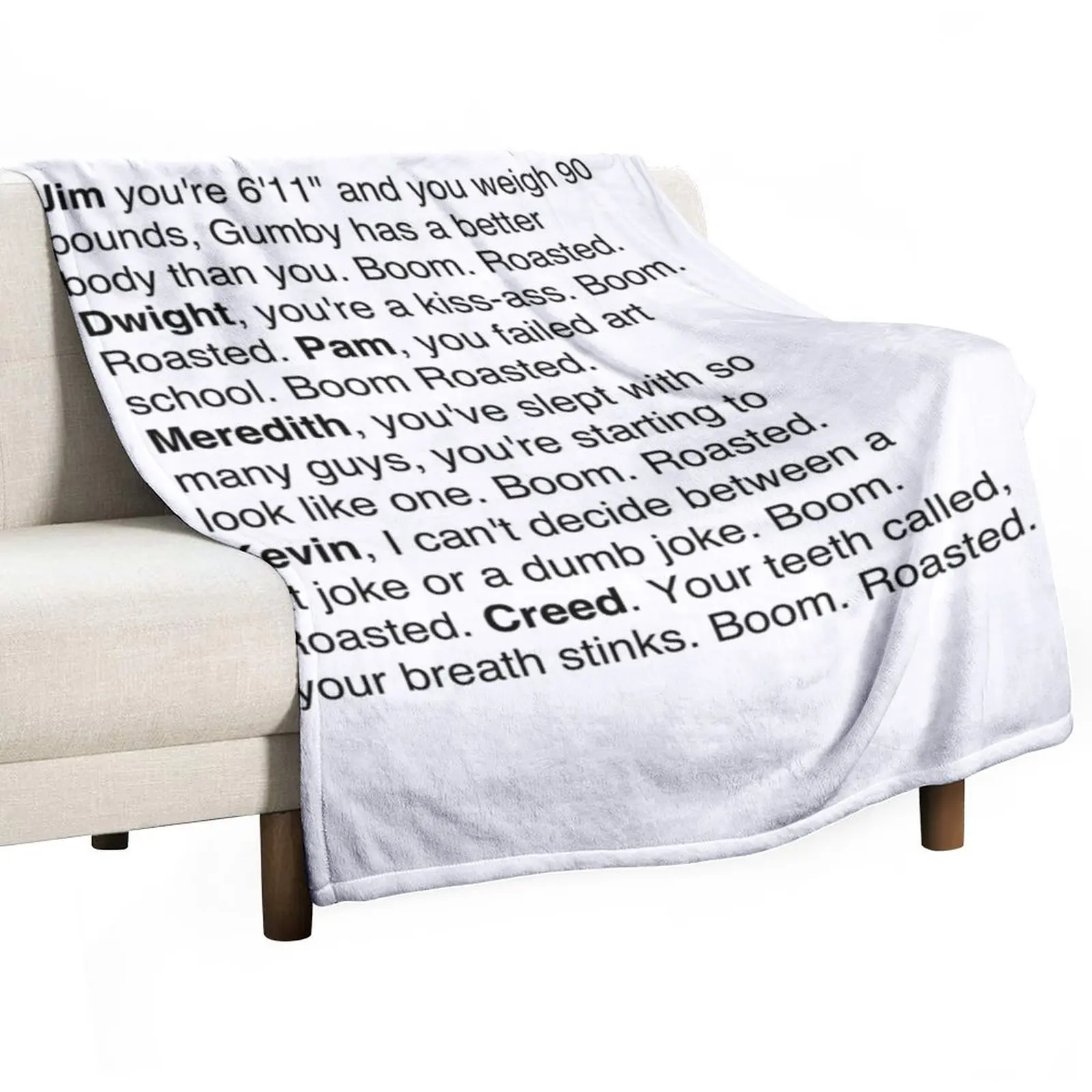 

Boom Roasted - The Office Throw Blanket Hairy Blankets Luxury Brand Blanket