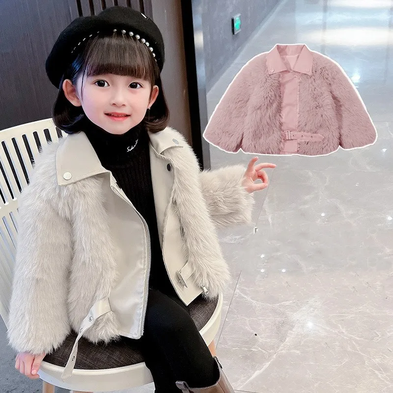 

Girls Coat Jacket Cotton Outwear Windproof 2022 Graceful Warm Thicken Plus Velvet Winter Outwear Children's Clothing