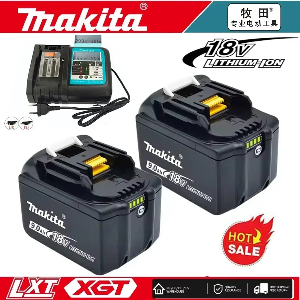 100% original Makita 18V 9Ah power tool lithium battery, suitable for Makita BL1830 BL1830B BL1840 BL1850 BL1860