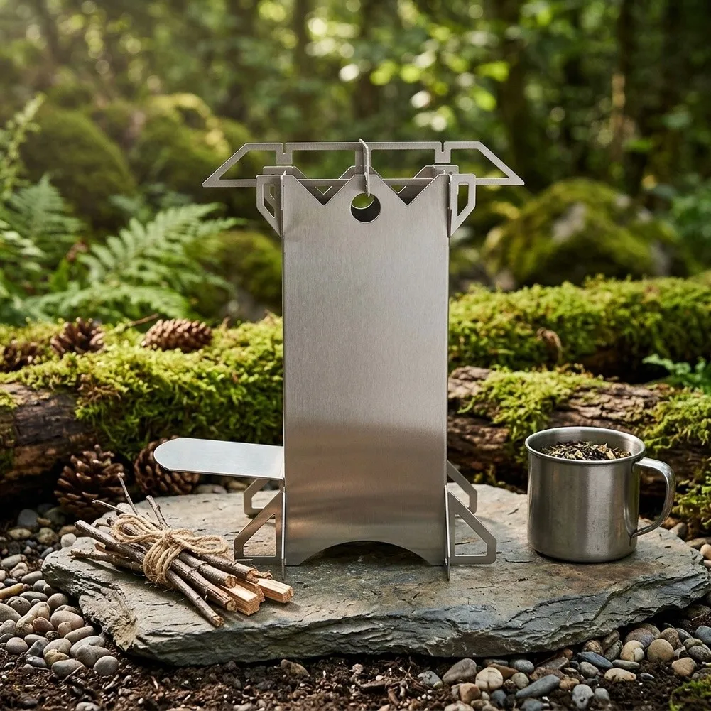 wood-burning-stove-portable-lightweight-178g-24x18cm-stainless-steel-201-grade-for-camping-hiking-and-outdoor-cooking