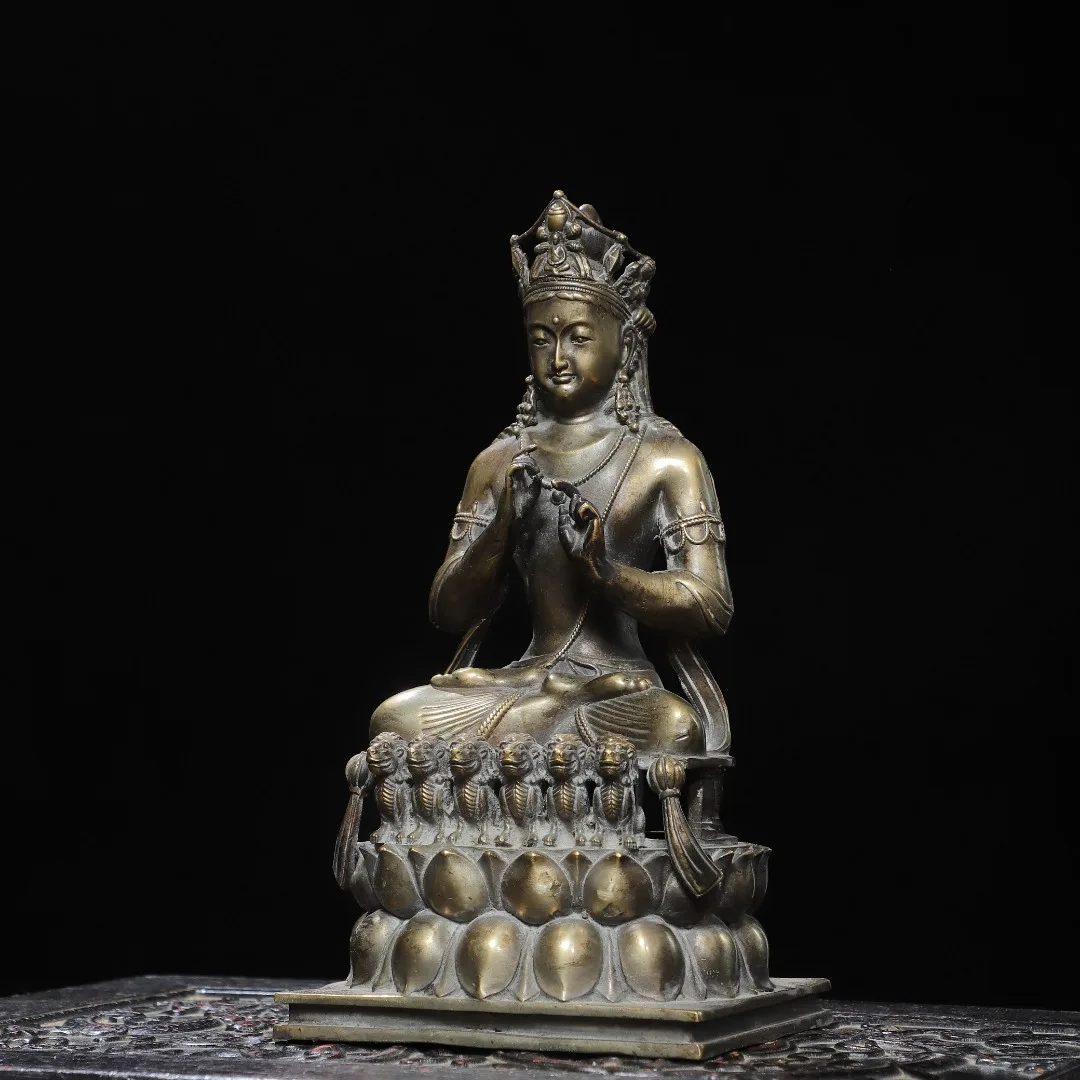 Old Bronze Gilded Silver Northern Wei Buddha Guanyin sitting Buddha Lotus Buddha Terrace Amitabha Buddha Worship Hall