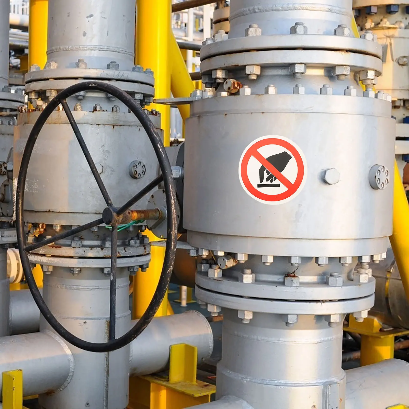 3 قطع لا تلمس ملصقات تحذيرية لاصقة متينة لآلة الملصقات الآمنة علامة المعدات، لا ملصق لمس #3