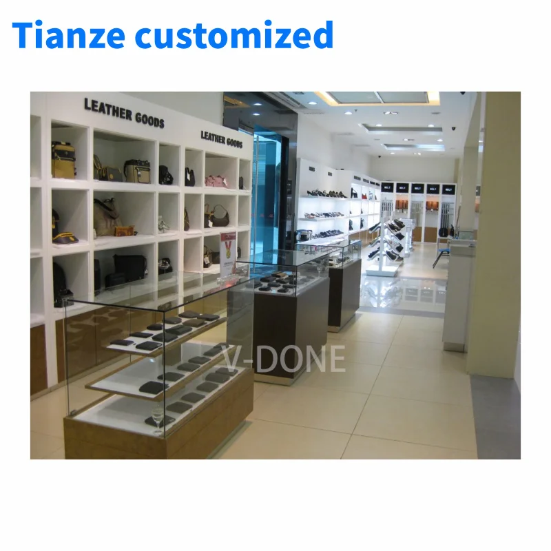 [Customized]shoe rack cabinet clothing store display stands wall showcase design