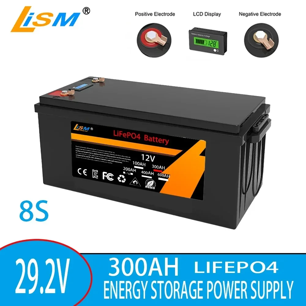 리튬 다리미 인산염 태양 에너지 RV 캠핑 배터리, LiFePO4 배터리, 16s 8s 4s, 48V, 24V, 12V, 600AH, 400AH, 200AH, 100AH, 면세