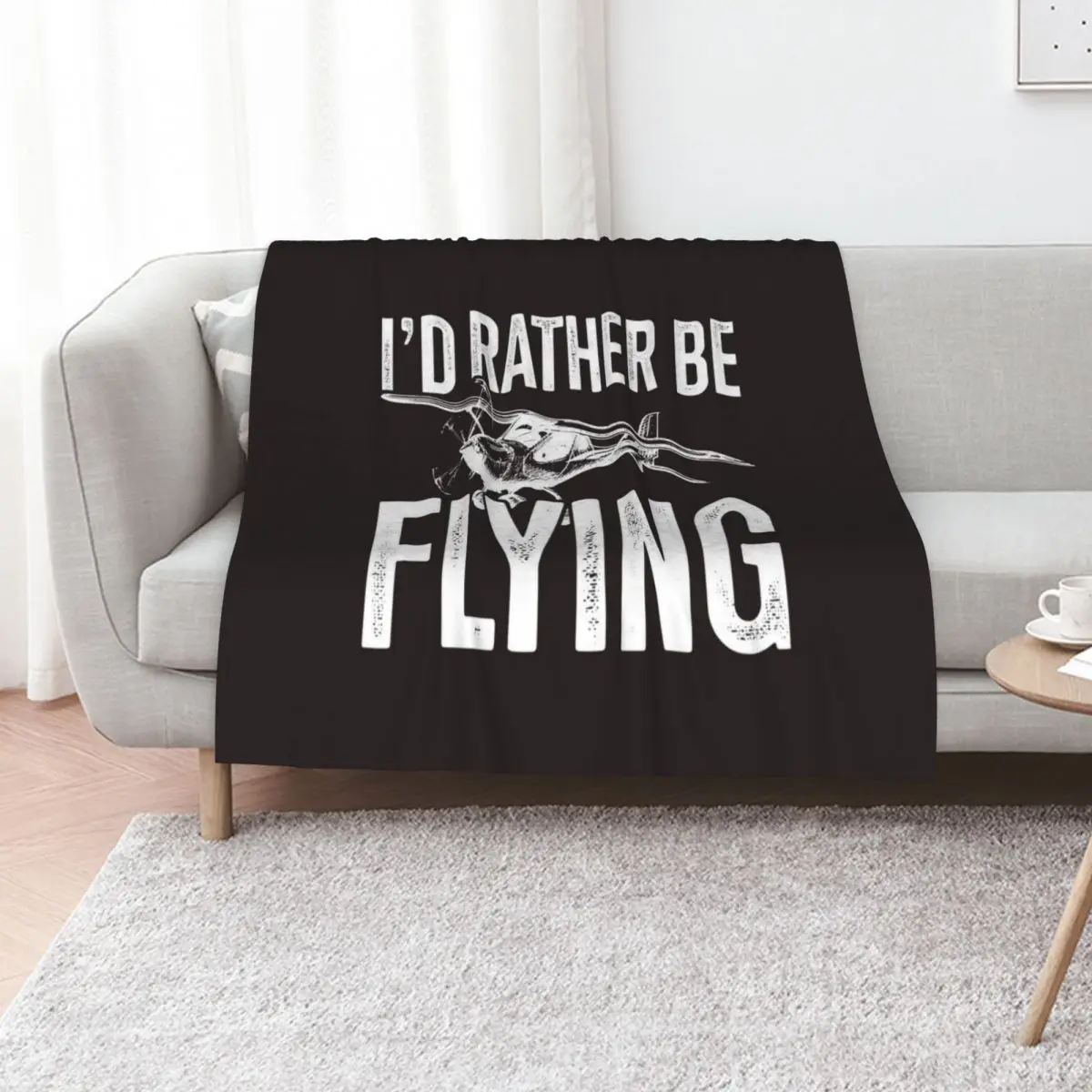 

I'd Rather Be Flying Flying Themed Gift Pilots In Training Throw Blanket Comforter Plaid Sofa Quilt Nap Blankets