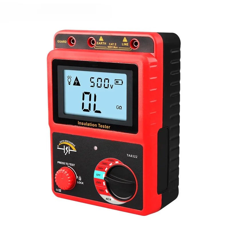 Megameter 500V High Voltage Electronic Shaker 1000V Electrical High Resistance Meter 2500V Insulation Resistance Tester