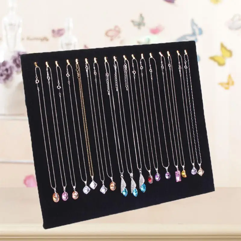 400A Black 17 Hook Necklace Jewelry Tray Display (17 Hook Necklace Display)