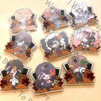 Anime Danganronpa Nagito Komaeda Kokichi Oma Kazuichi Souda Togami Byakuya Cosplay Acrylic Shake Fighter Keyring Keychain Gift