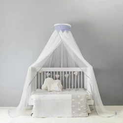 Baby Cot Mosquito Net Floor-standing Children's Crib Mosquito Net 5 Gears Height Adjustable Newborn Shading Anti-mosquito Cover