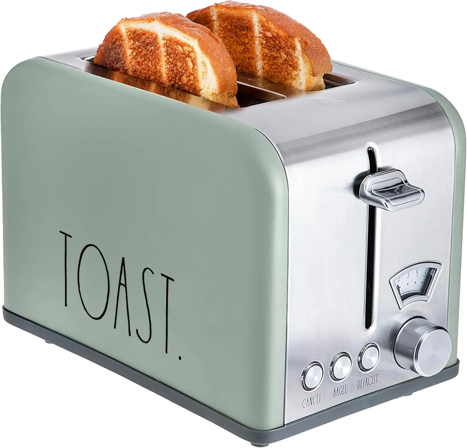 

Toaster, Stainless Steel 2 Slice Square Toaster, Wide Slot with 5 Browning Levels, with Bagel, Defrost and Cancel Options