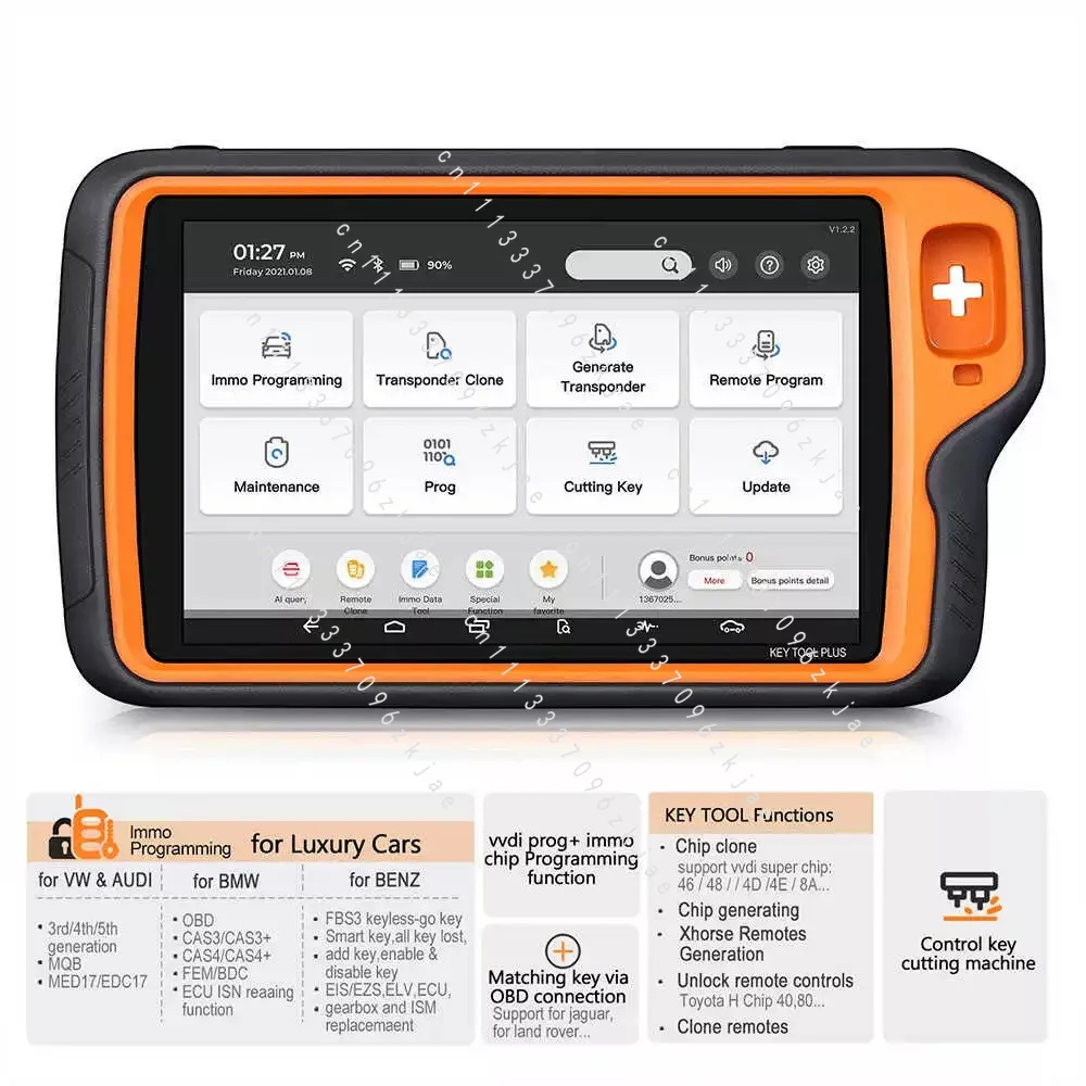 Overseas Version VVDI Key Tool Plus Pad VVDI Handheld Flat Panel Diagnostic Instrument