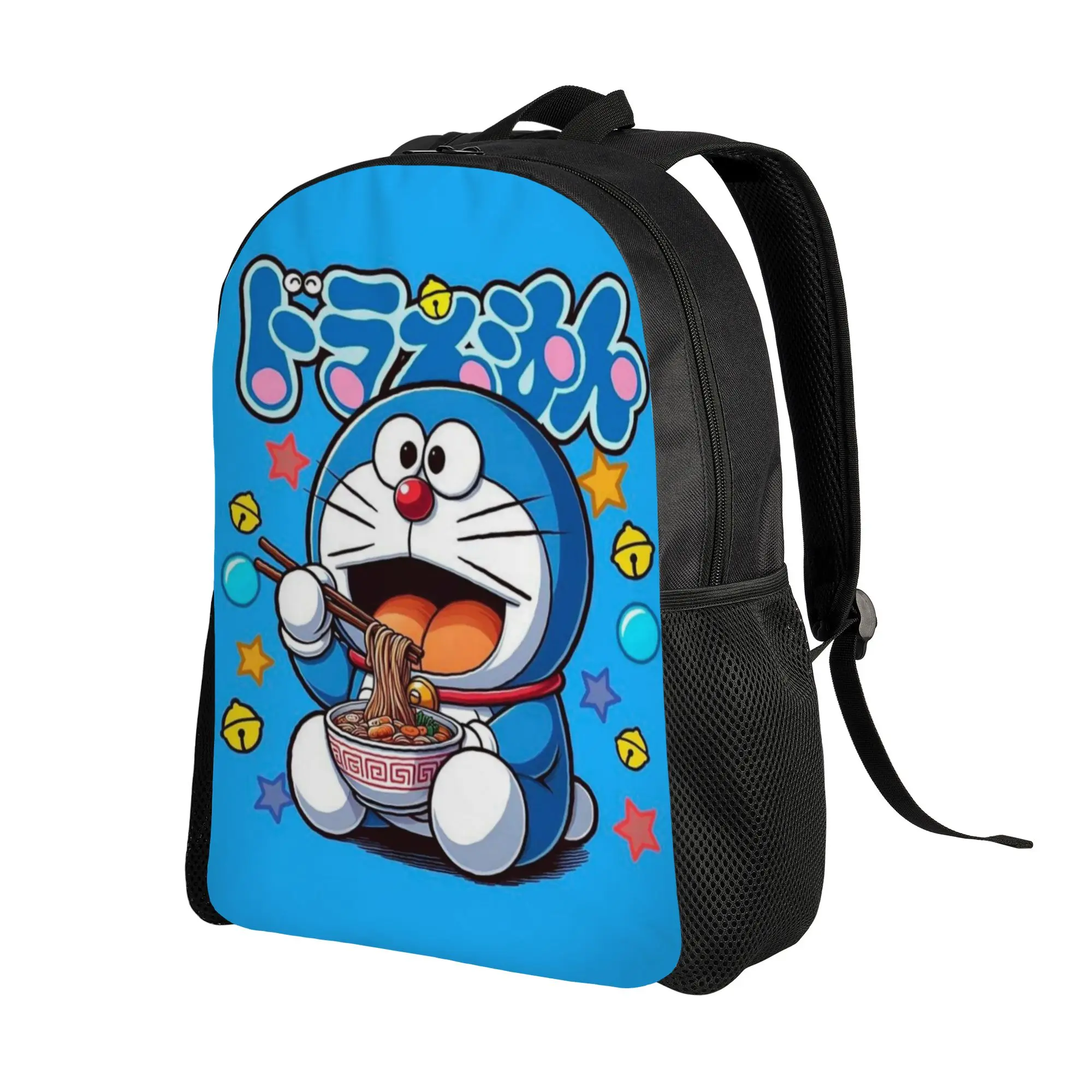 Back to school season Light The blue cat eating noodles Knapsack Doraemon Ladies Backpack