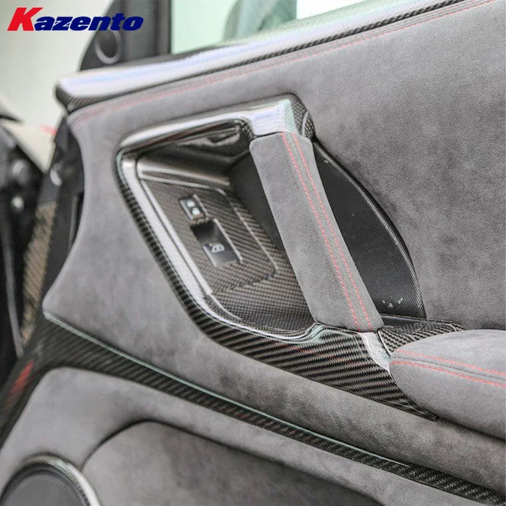 Interior Door Trim Set (10 pcs) For Nissan R35 GTR 2009-2014 (LHD)Dry Matte Carbon Fiber