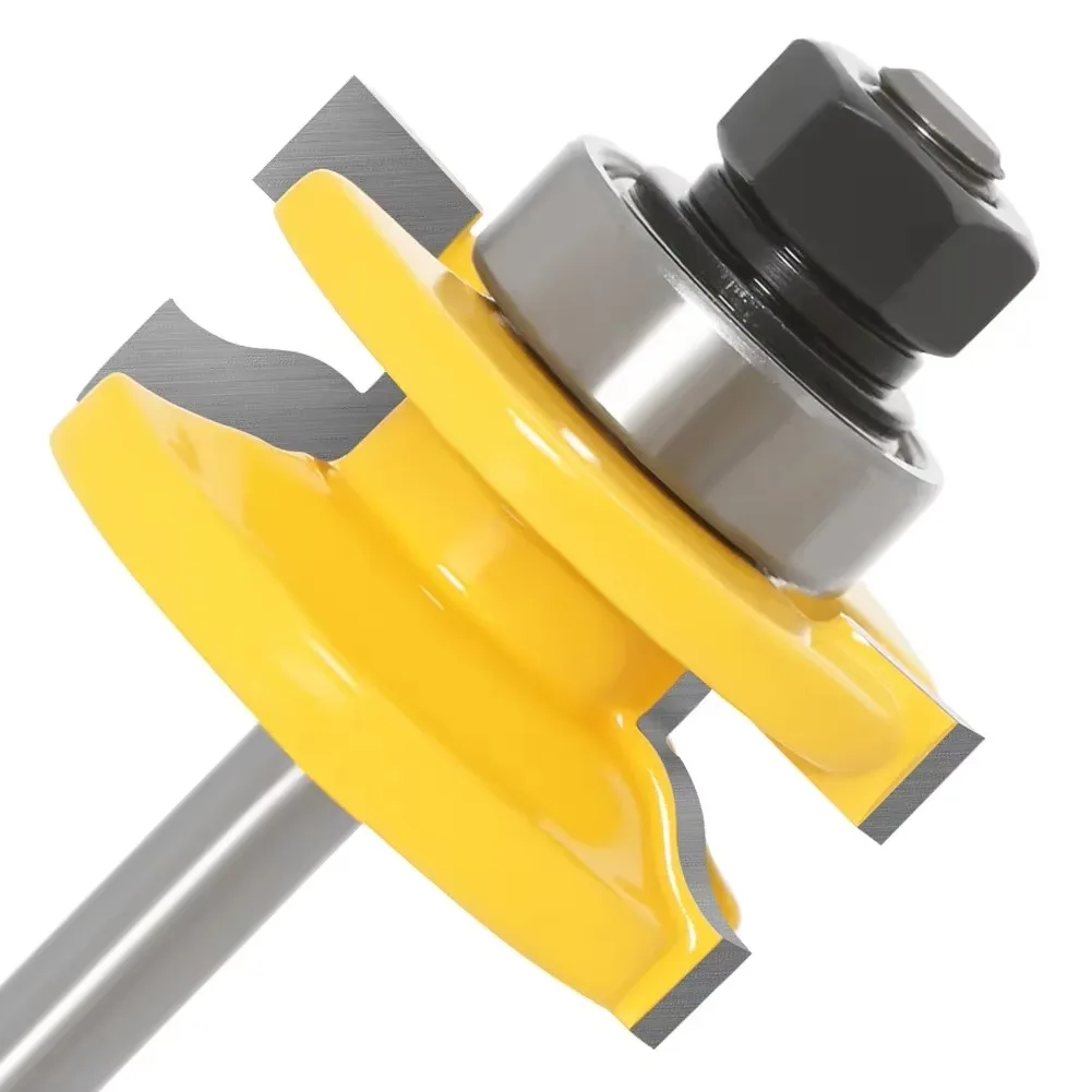 3PC/Set 1/4" 6.35MM 6MM Shank Milling Cutter Wood Carving Big Cabinet Rail & Stile Tenon Router Bit Door Cabinet Panel Raiser