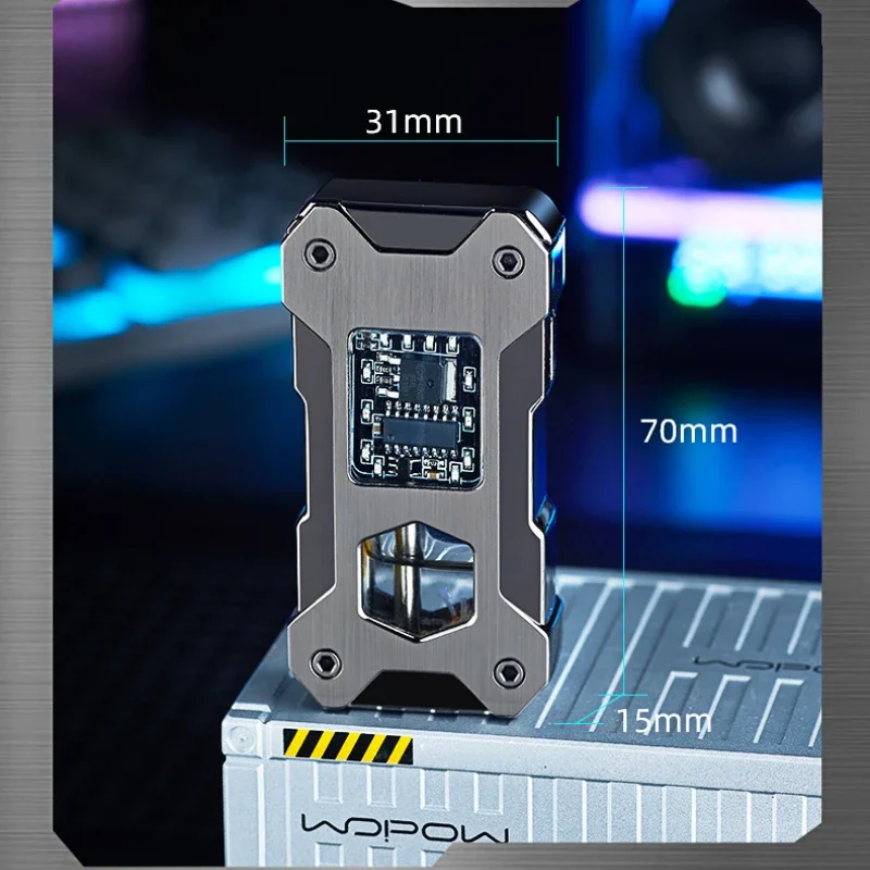 Mecha Voice-activated Induction Smart Lighter Oil and Electric Dual-use Lighter High-end Gift Kerosene Type-C fast charging