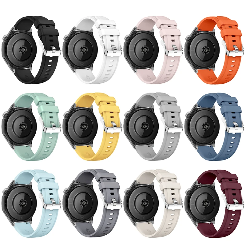 Спортивный ремешок 22 мм для Huawei Watch GT4 46 мм Watch GT5 pro 46 мм, мягкий оригинальный мужской женский ремешок для Huawei Watch GT2 Pro 22 мм