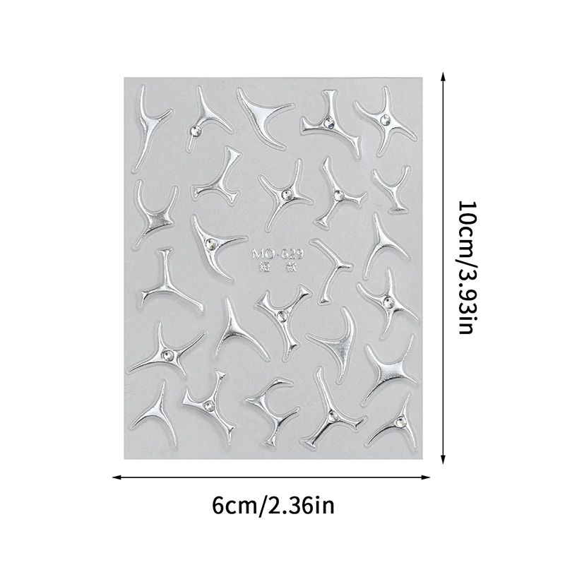 Onregelmatige bronzing lijnen Franse nail art stickers zilverachtige graffiti streep ontwerp zelfklevende stickers geometrie lijn sliders