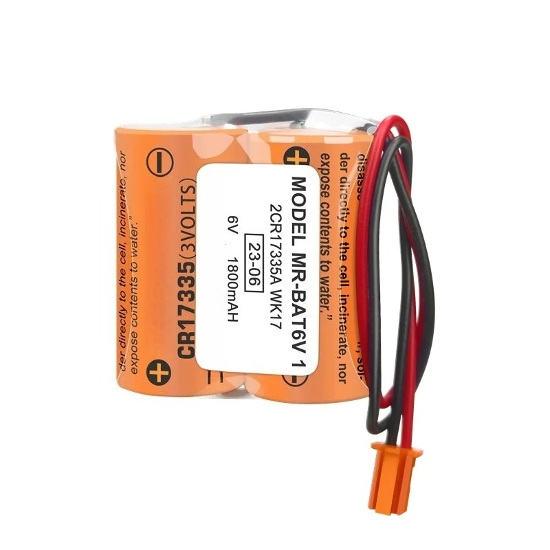 5pcs For mitsubishi m80 system drive mr-bat6v1set 2cr17335a wk17 mr-j4 servo lithium battery