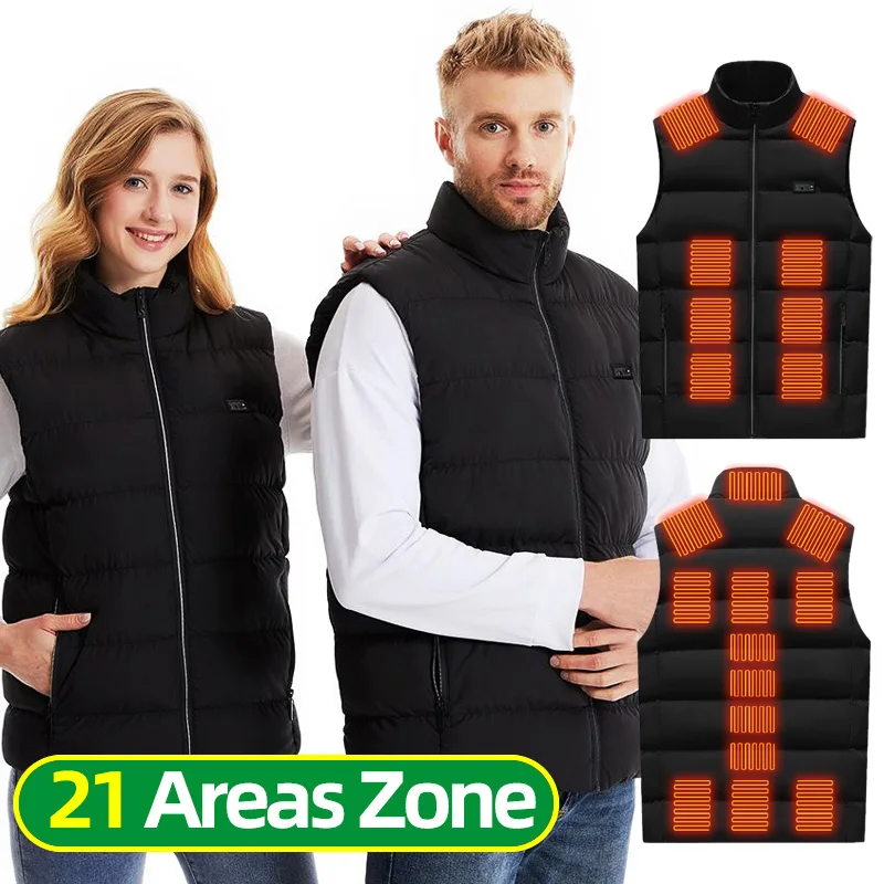 

USB Heated Vest Men Women Electric Self Heating Vest Lightweight Heated Jacket Hiking thermal Heated Clothes Warming Waistcoat