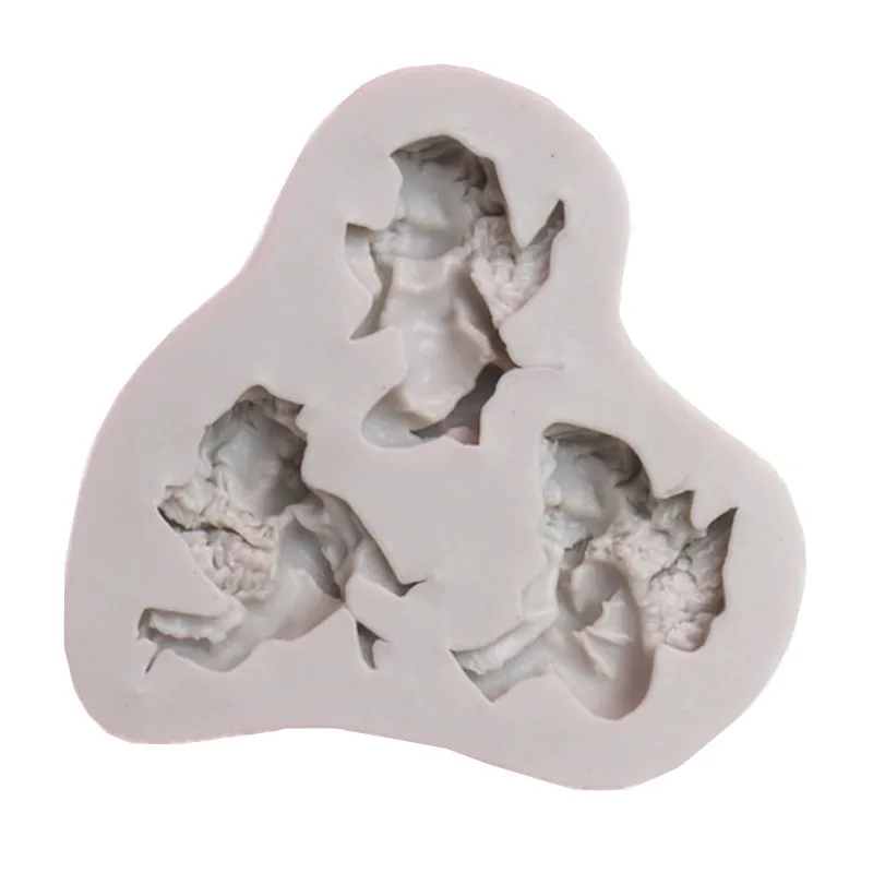 3D Three Mini Angel Baby Silicone Mold DIY Dessert Chocolate Pastry Cake Decoration Fondant Resin Mould Kitchen Baking Tools