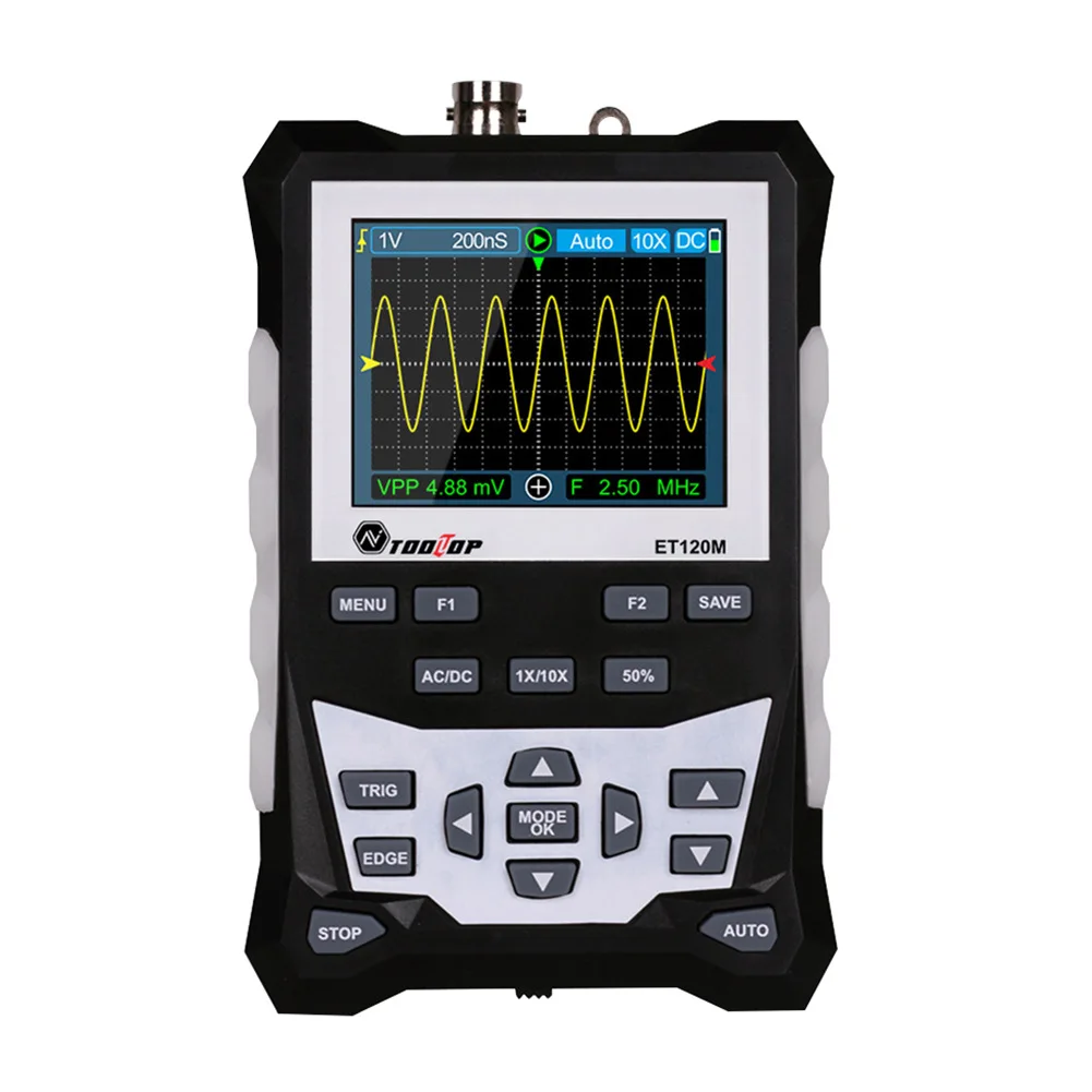 New ET120M Handheld Oscilloscope 120MHZ Color Analog Oscilloscope