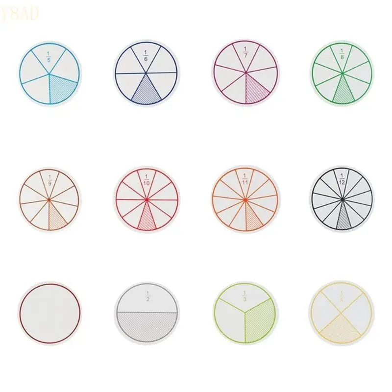 Y8AD -set 12/16 breukencirkels Interactief Math Learning Tool voor klaslokaal