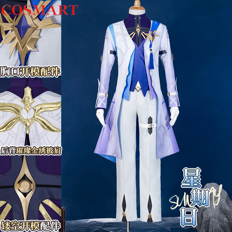 COSMART Honkai Star Rail Friday Cosplay Costume para Homens, Cos Game, Anime Party Uniform, Halloween Play Role Clothes, Vestuário