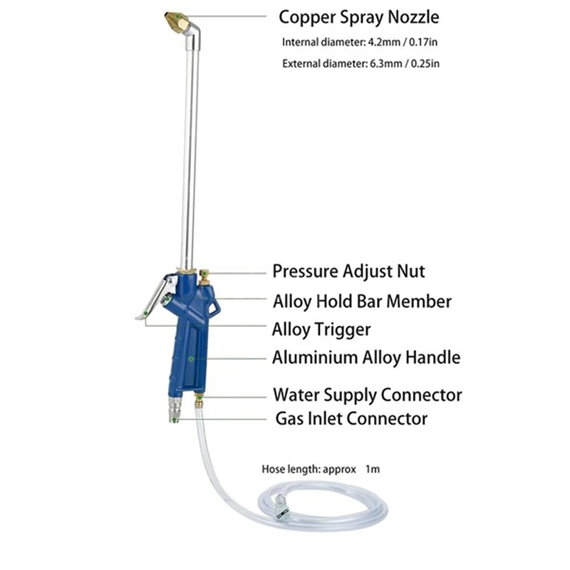 قوة الهواء سيفون زيت المحرك منظف المياه بندقية تنظيف ديجريسير أداة تعمل بالهواء المضغوط يأتي مع خرطوم سيفون 120 سنتيمتر م