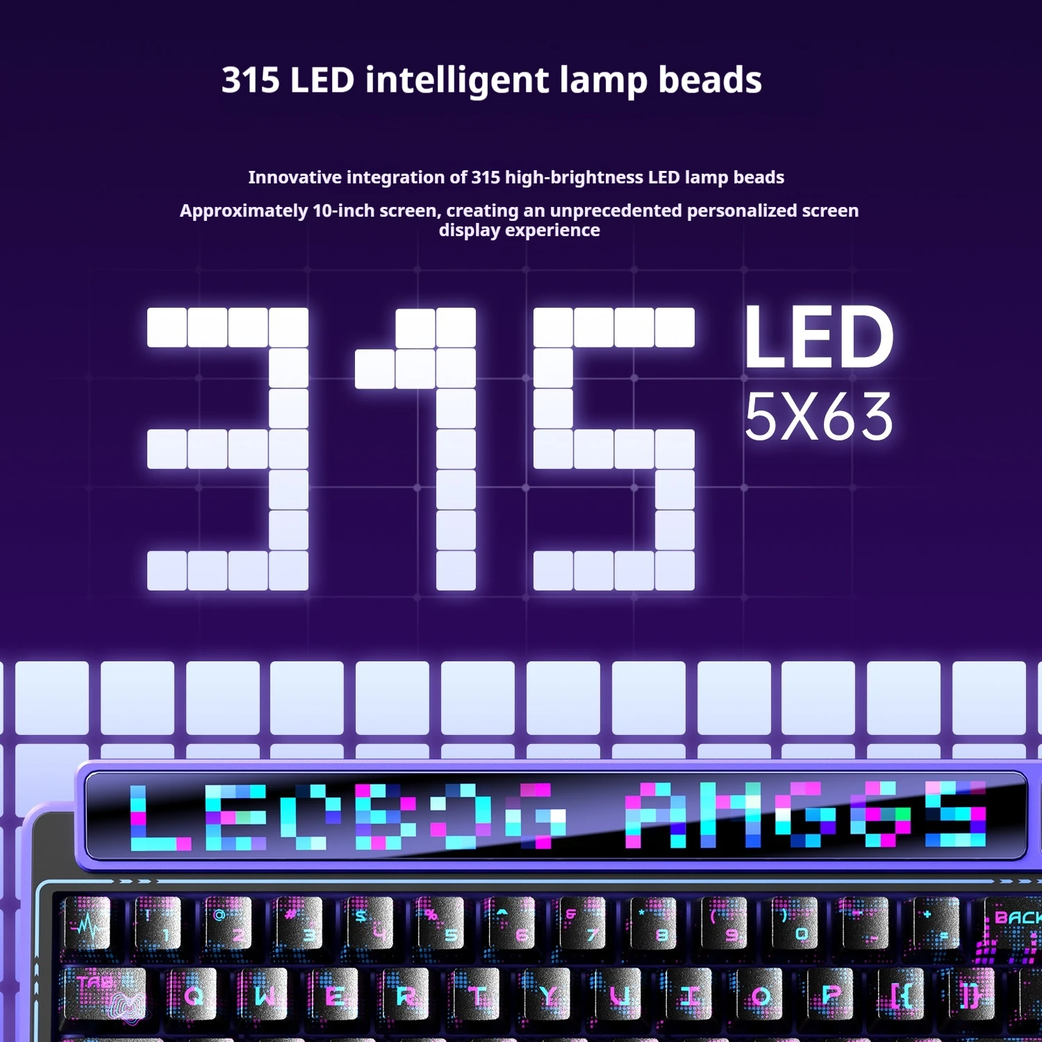 LEOBOG AMG65 Mechanical Keyboard Wireless Bluetooth Tri-mode Customised Hot-swappable Gaming Custom Animated 10 Inc TFT HIFI