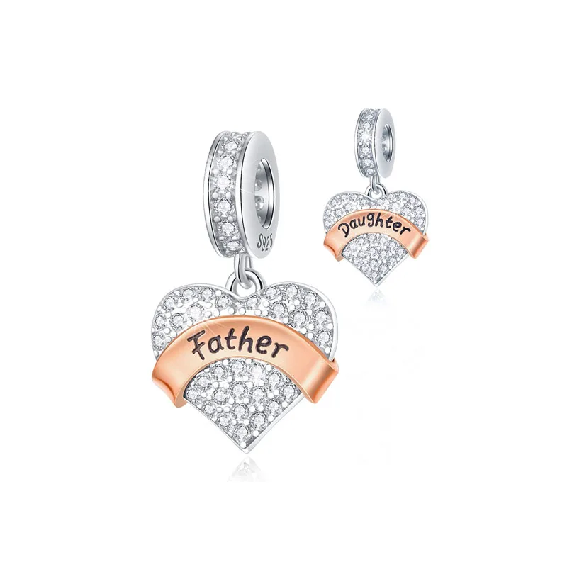 2024 New I Love Your Mother, sisters, Father, Family Charm Pendant, Fitted Original 925 Sterling Silver Bracelet DIY Accessories image 3
