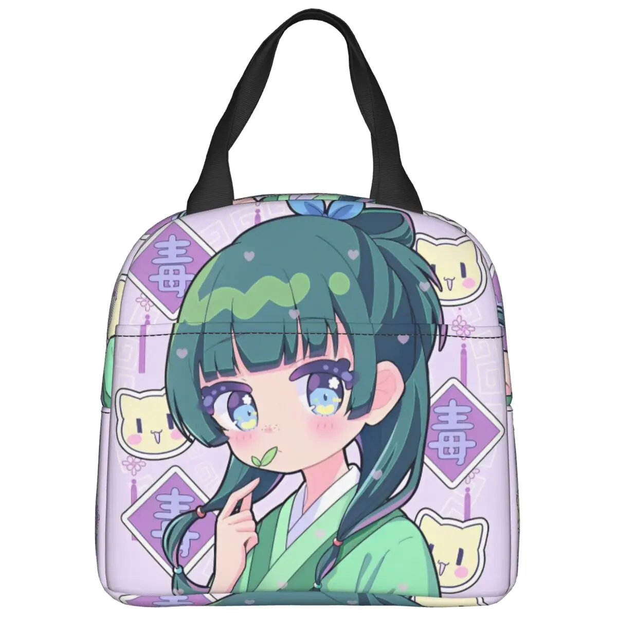 

Maomao Anime Lunch Bag For Girls Print Lunch Box Aesthetic Outdoor Picnic Cooler Bag Convenient Oxford Thermal Lunch Bags
