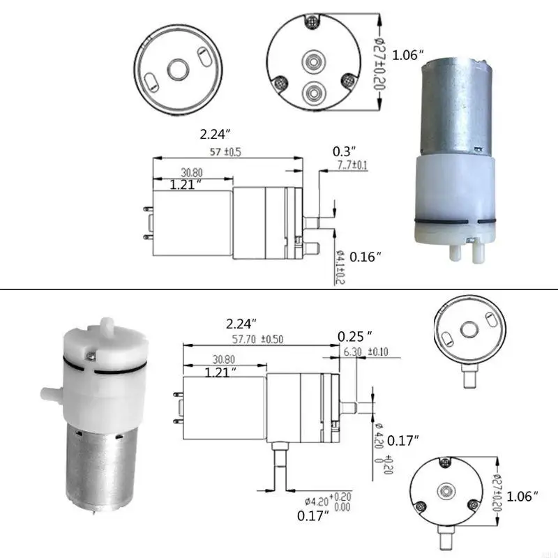 A2UD DC12V 370 Electric Micro Diaphragm Vacuum Air Low Noise Replacement for Drinking Equipment Beauty Device