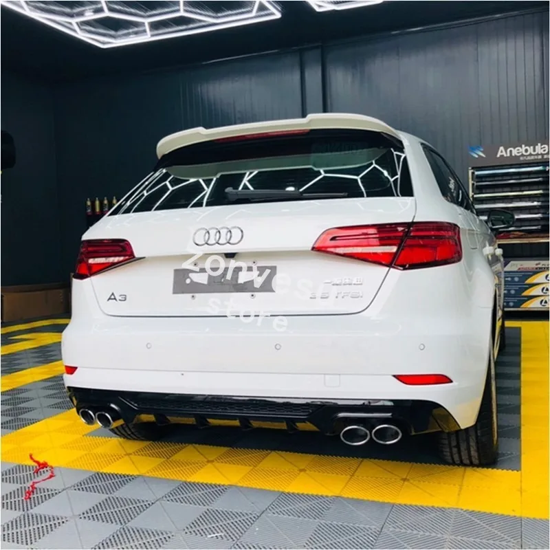 For Audi A3 Hatchback 2014--2020 Year Spoiler ABS Plastic Rear Trunk Wing Car Body Kit Accessories