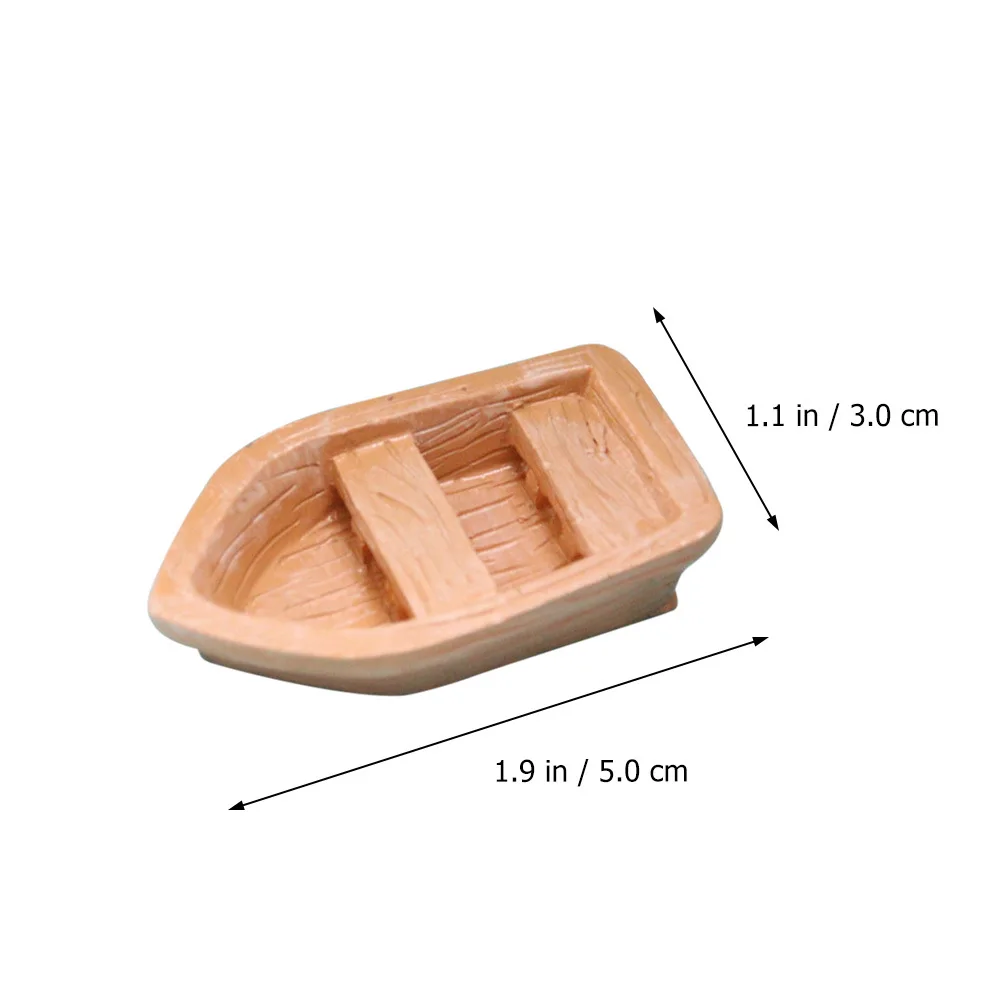

5 Pcs Mini Boat Ornaments Resin Model Micro Landscape Craft Simulation Dollhouse Statue