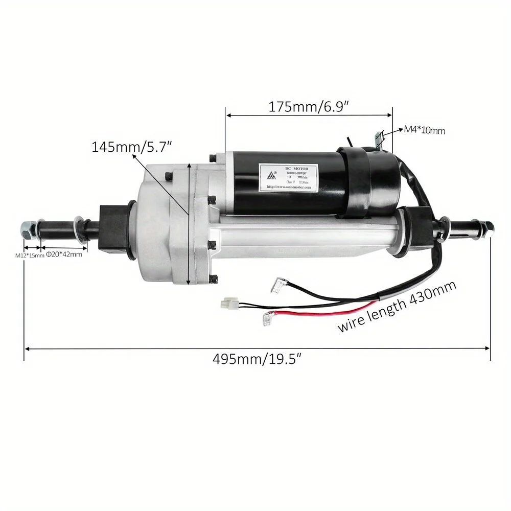 24V 180/350W Brush Electric Motor Transaxle for Golf Trolley Scooter Power Wheels