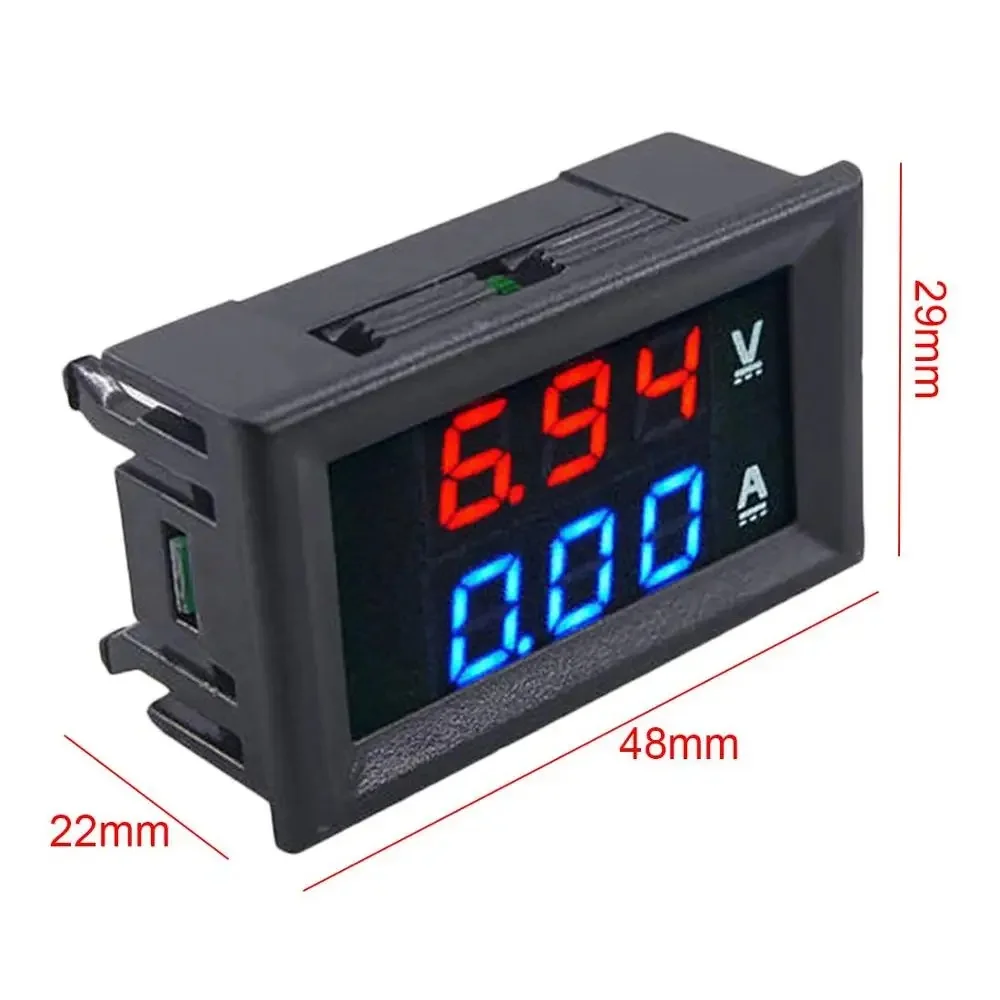 10PCS DC 100V 10A Digital Voltmeter Ammeter Panel Amp Volt Voltage Current Meter Tester Detector 0.56