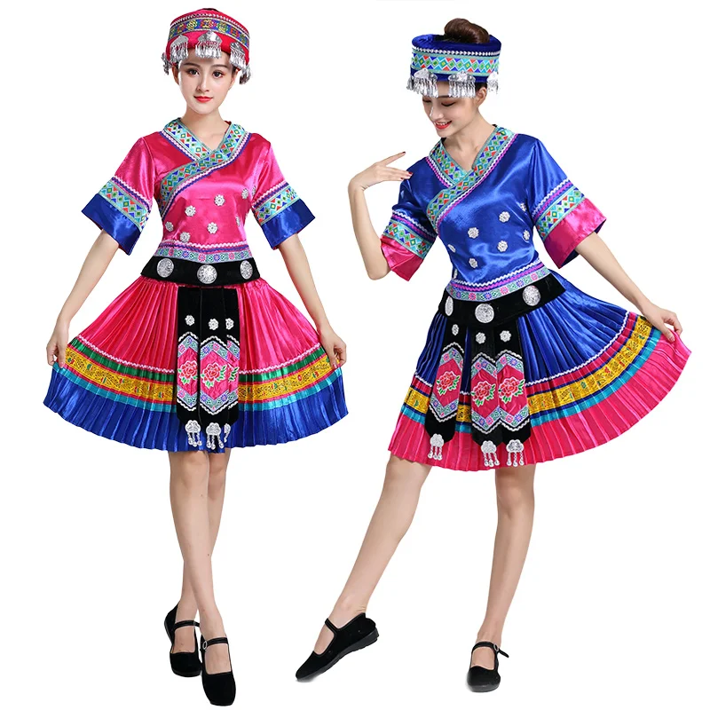 Ethnic minority adult dance costume performance costume Yao, Yi and Miao ethnic minority costume performance