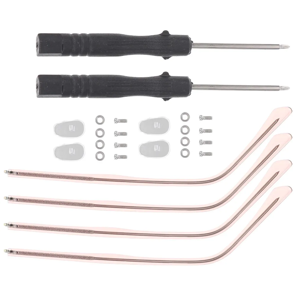 

2Sets Anti Allergy Eyeglasses Arm Legs Replacement Metal Temples Universal Glasses Arm Legs for Protective Goggles Use